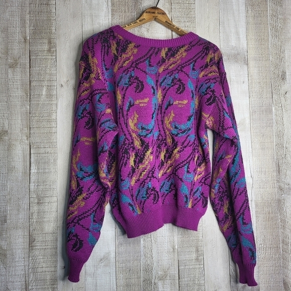 Jaclyn Smith Sweater. Colorful 80s / 90s. - Picture 1 of 7